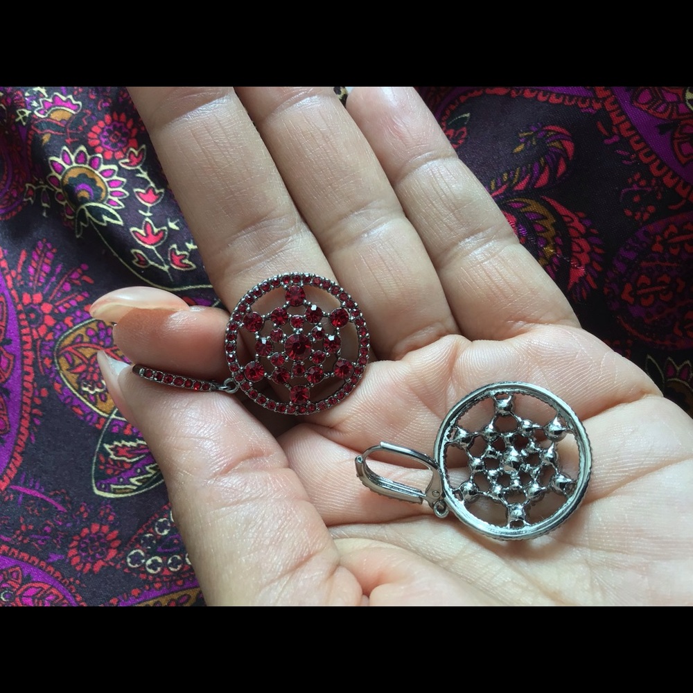 Red Ruby Drop Earrings - image 2